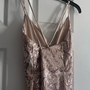 Gold sequin dress